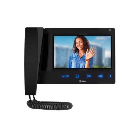 Unidade Interna Video Porteiro Connect 7 Polegadas Preto - Hdl - Voice Data Serviços